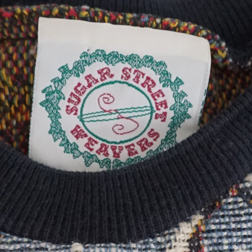 Vintage Sugar Street Weavers Rare Wolf Tapestry Sweater Pullover Adult XL - Picture 10 of 10